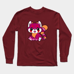 Lesbian Pride Red Panda Long Sleeve T-Shirt